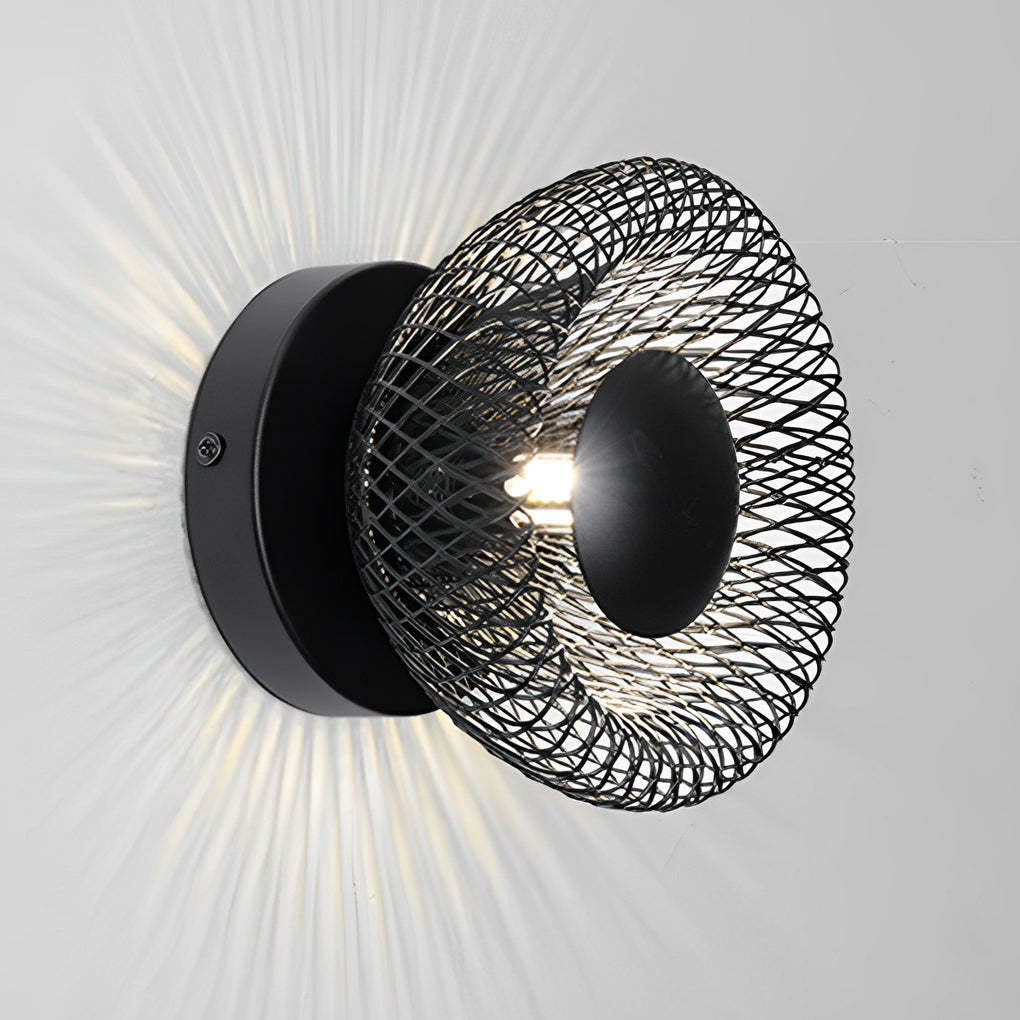 Artistic Circular Nest Grid LED Modern Wall Sconce