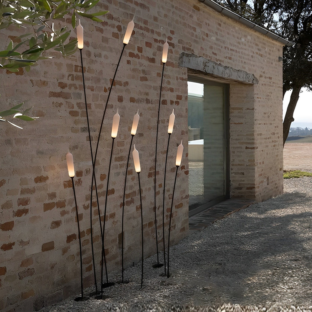 Minimalist Reed Decor LED Waterproof Black Modern Outdoor Lawn Lights-Lighom
