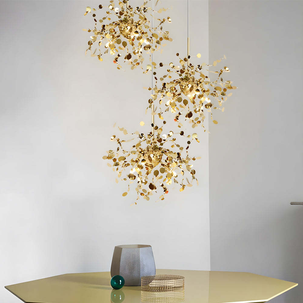 Spherical Stainless Steel Disc Nordic Modern Chandelier