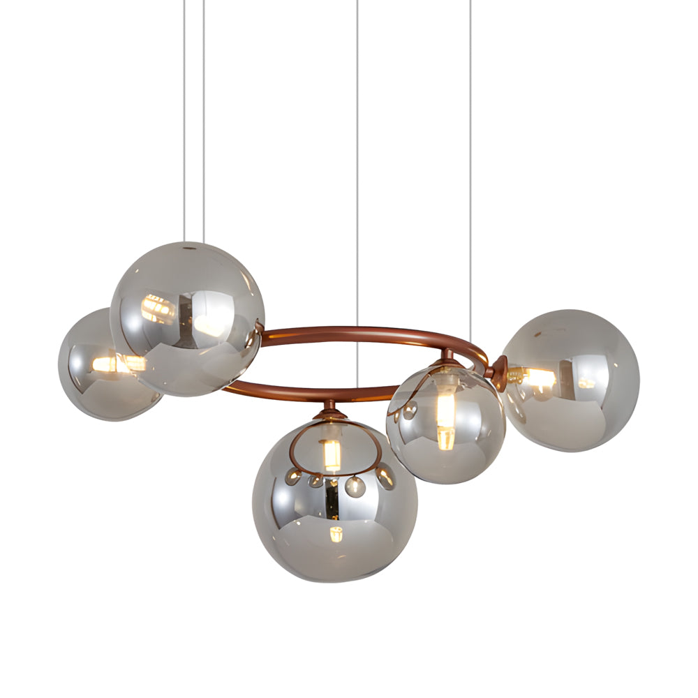 5/7/9-Light Glass Ball Circular Contemporary Chandelier