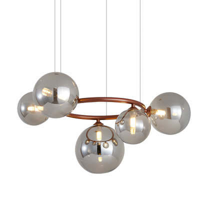 5/7/9-Light Glass Ball Circular Contemporary Chandelier