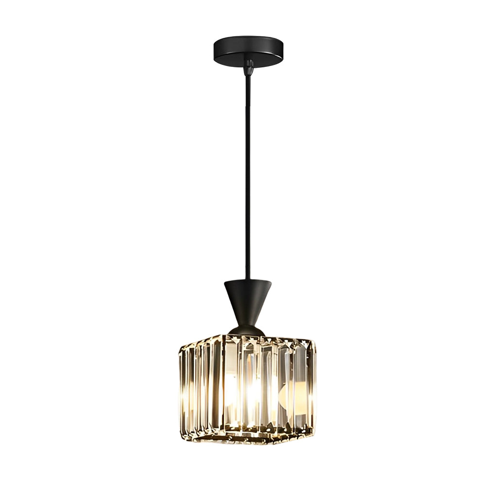 Round Metal Crystal Dimmable Modern Pendant