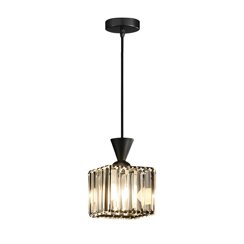 Round Metal Crystal Dimmable Modern Pendant