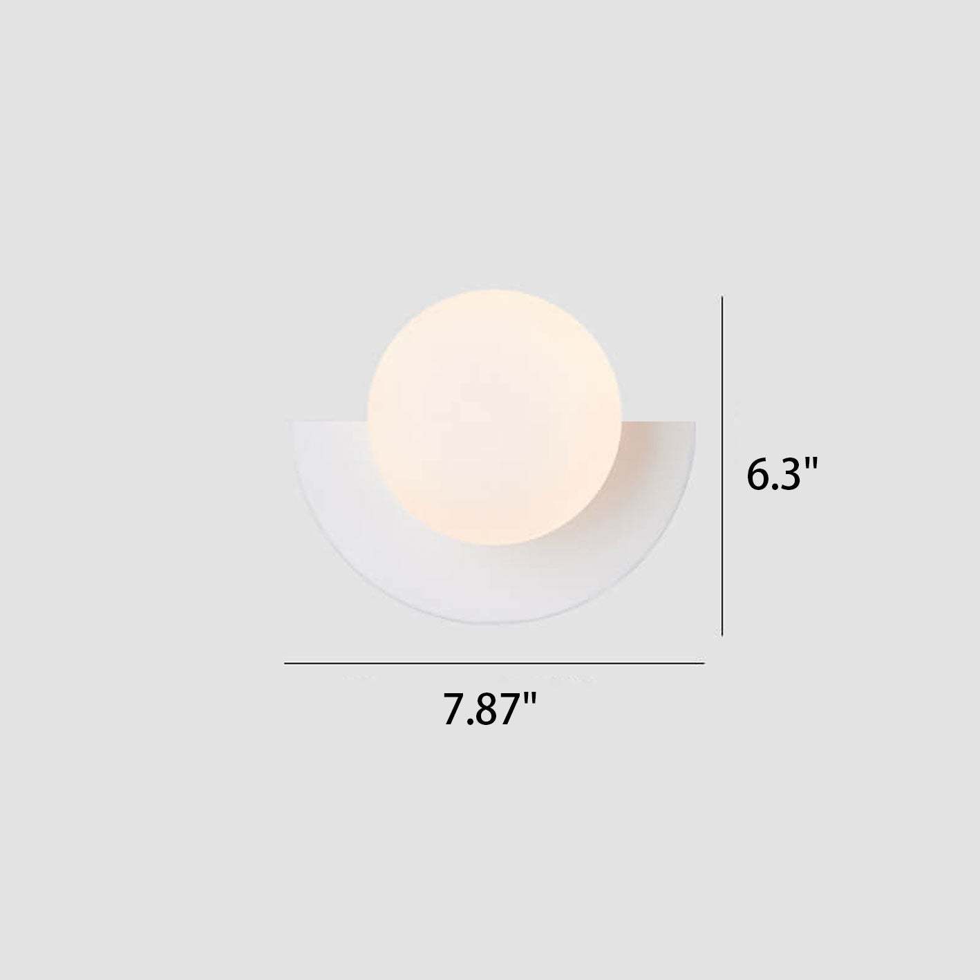 Minimalist Glass Spherical Colorful Semicircle Wall Sconce
