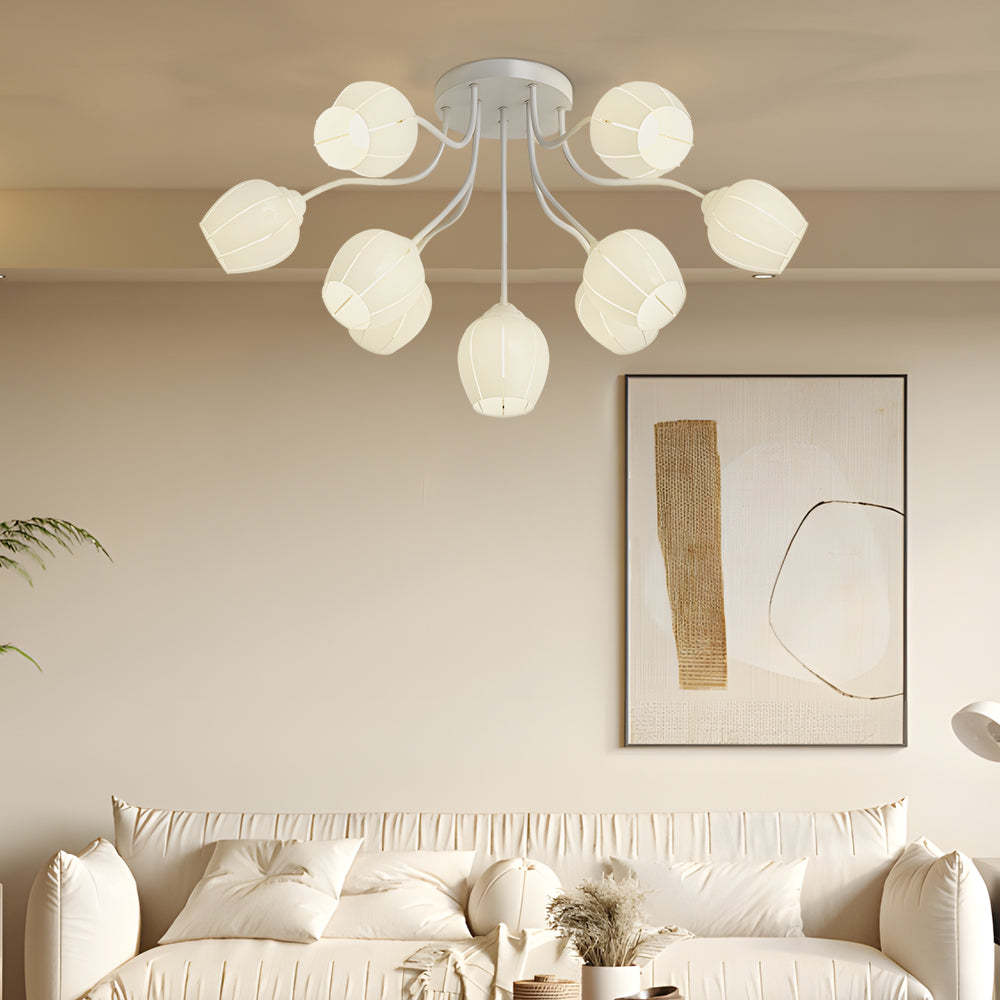 Flower Dimmable French Style Ceiling Light