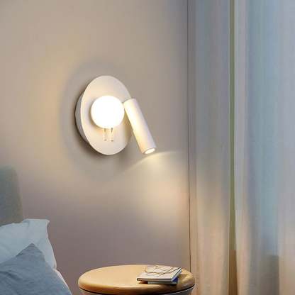 Nordic Round Square Acrylic Iron LED Reading Wall Sconce
