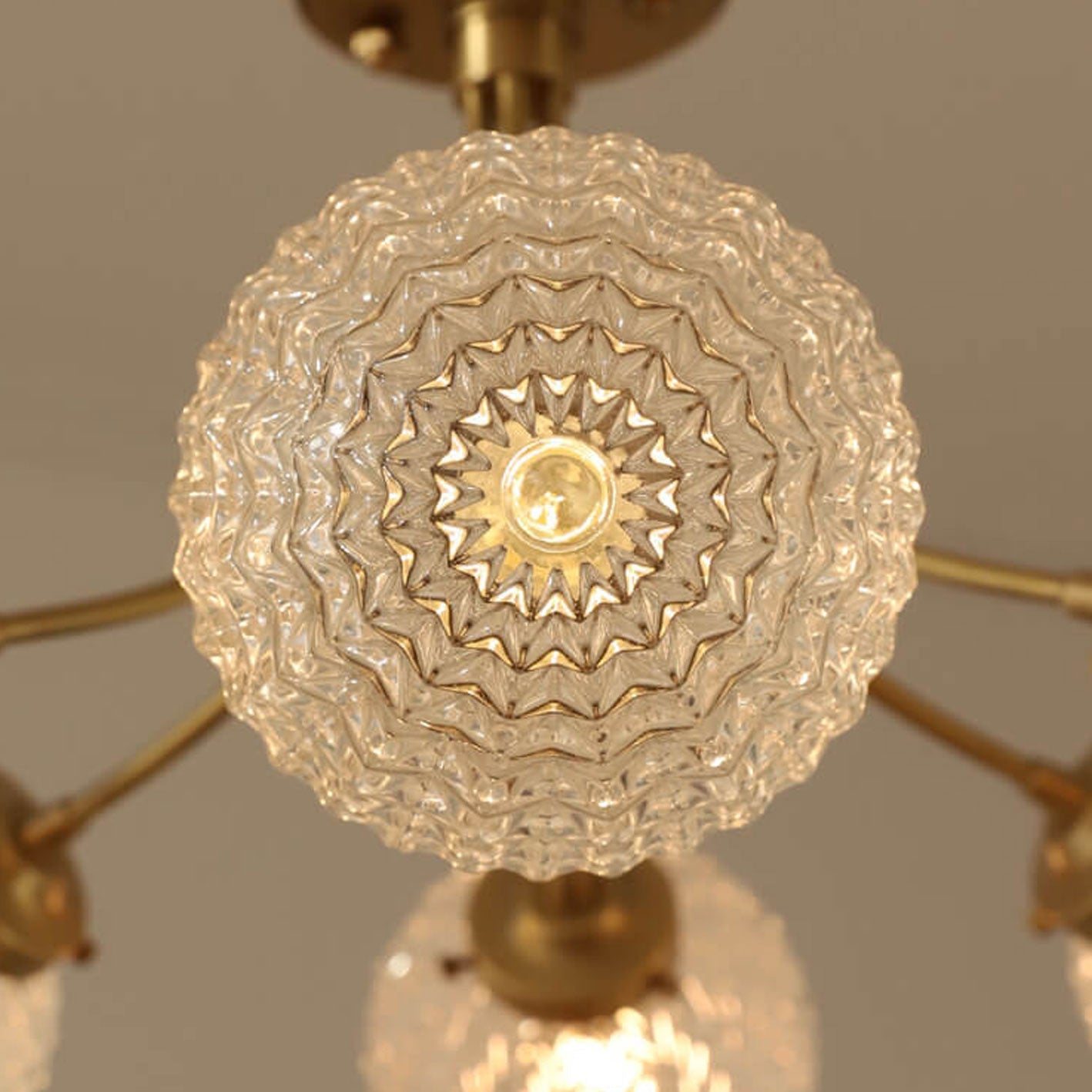 Nordic Spherical Glass 6/8-Light Flush Mount