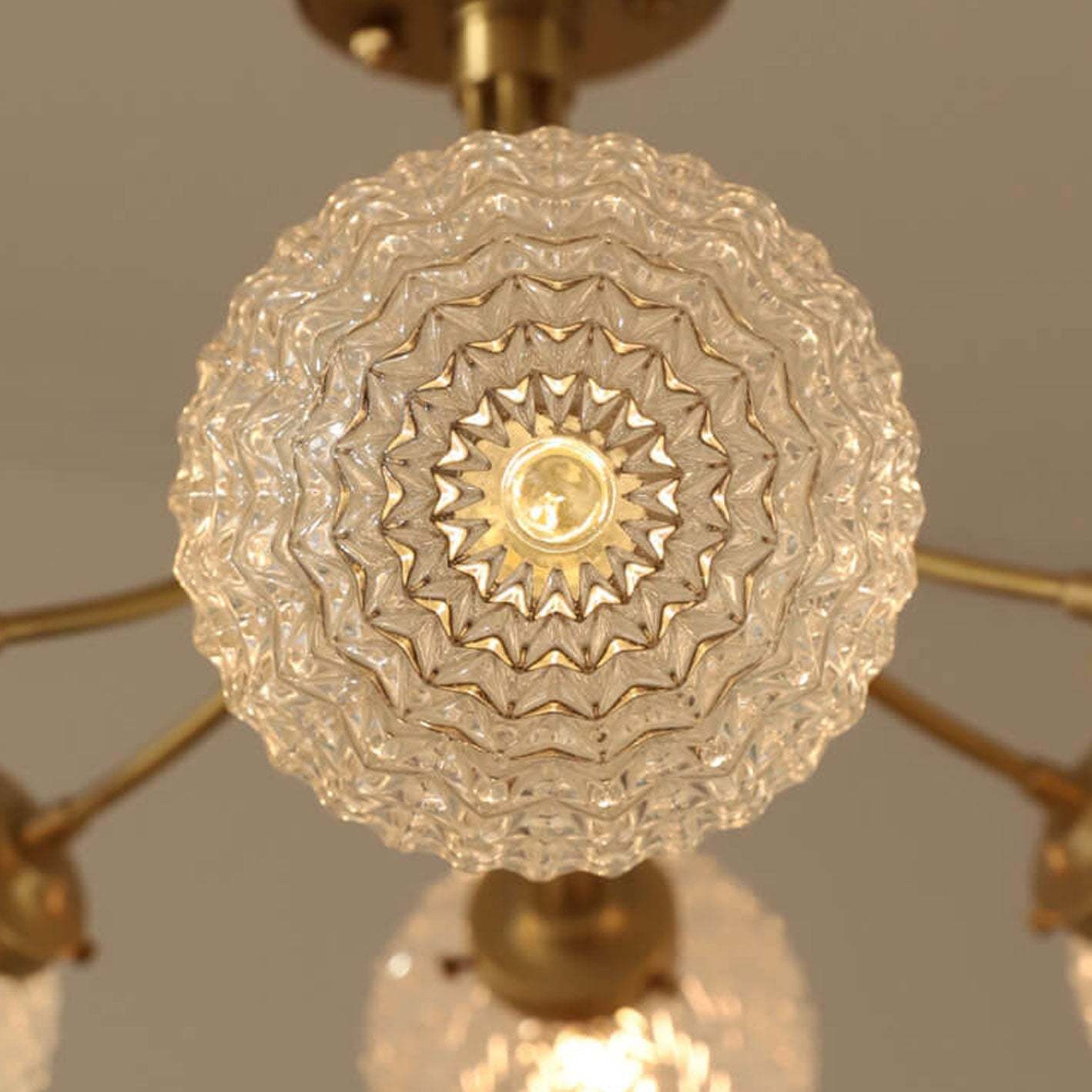 Nordic Spherical Glass 6/8-Light Flush Mount