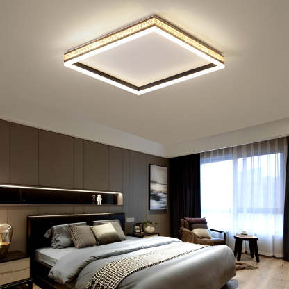 Round Dimmable Remote Modern Ceiling Fixture