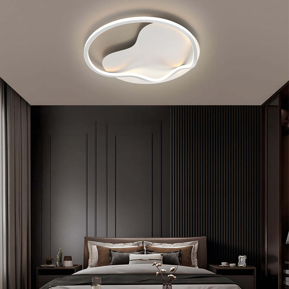 Round Minimalist LED Dimmable White Modern Ceiling Light