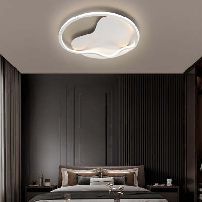 Round Minimalist LED Dimmable White Modern Ceiling Light