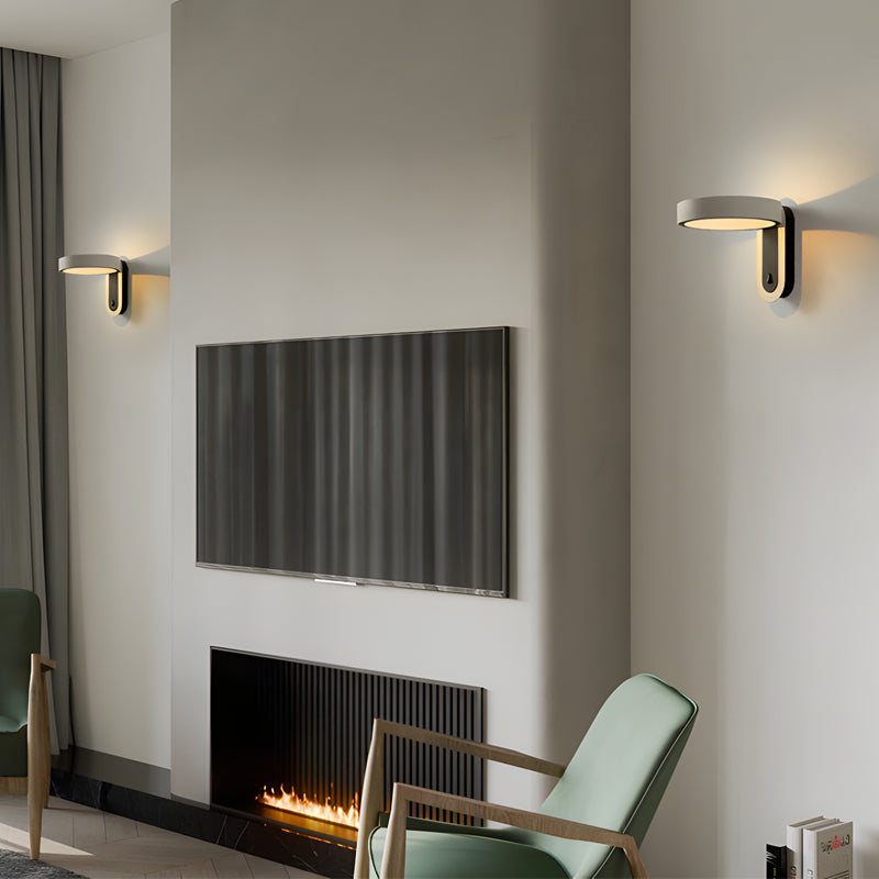 Round Adjustable White Modern LED Wall Light
