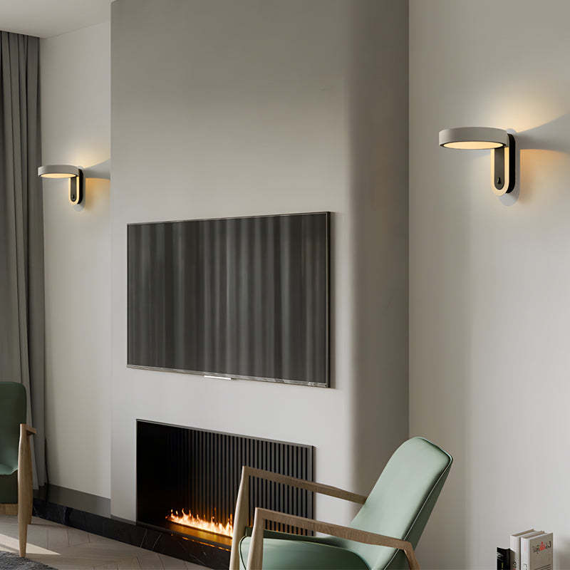 Round Adjustable White Modern LED Wall Light