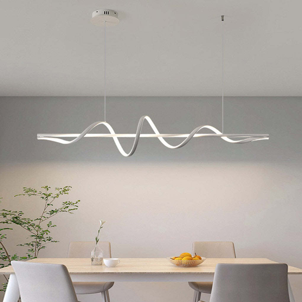 Wavy Rotating Ring Dimmable LED Nordic Chandelier