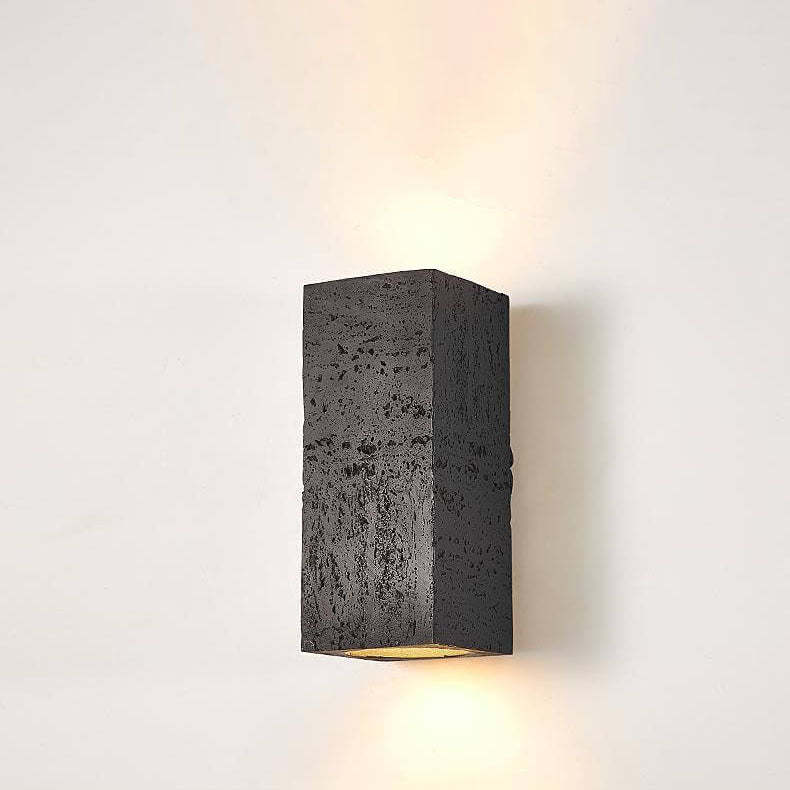 Retro Wabi-Sabi Hand-Sculpted Column LED Sconce — White Yellow Gradient / 220V-240V For UK/AU