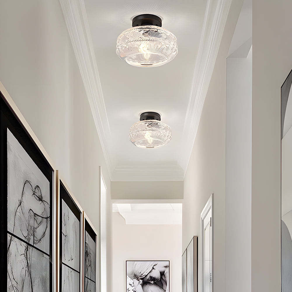 Acrylic Lantern Luxury Matte Metal American Ceiling Lamp