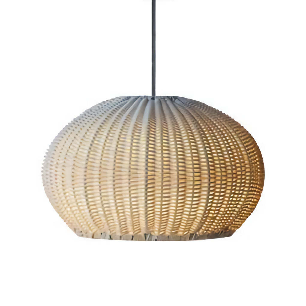 Lantern Shaped Waterproof Rattan Modern Outdoor Wall Lamp Chandelier-Lighom