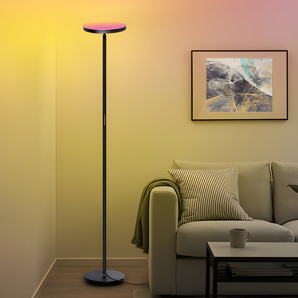 66 inch Dimmable RBG LED Torchiere Adjustable Floor Lamp-Lighom