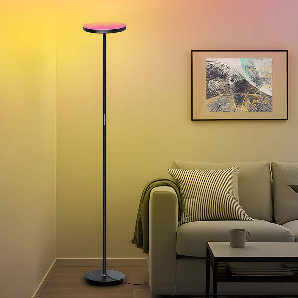 66 inch Dimmable RBG LED Torchiere Adjustable Floor Lamp-Lighom