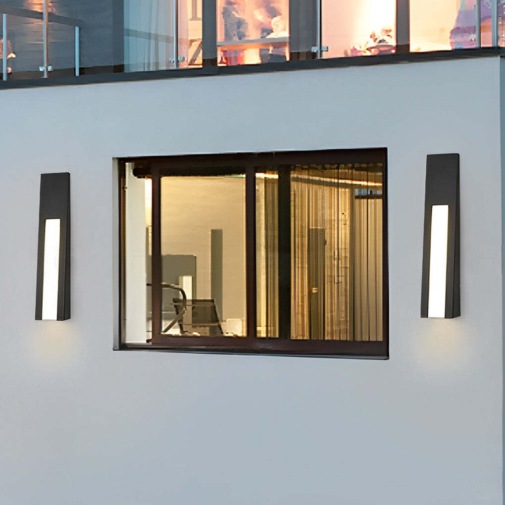 Minimalist LED Black Modern Outdoor Wall Light