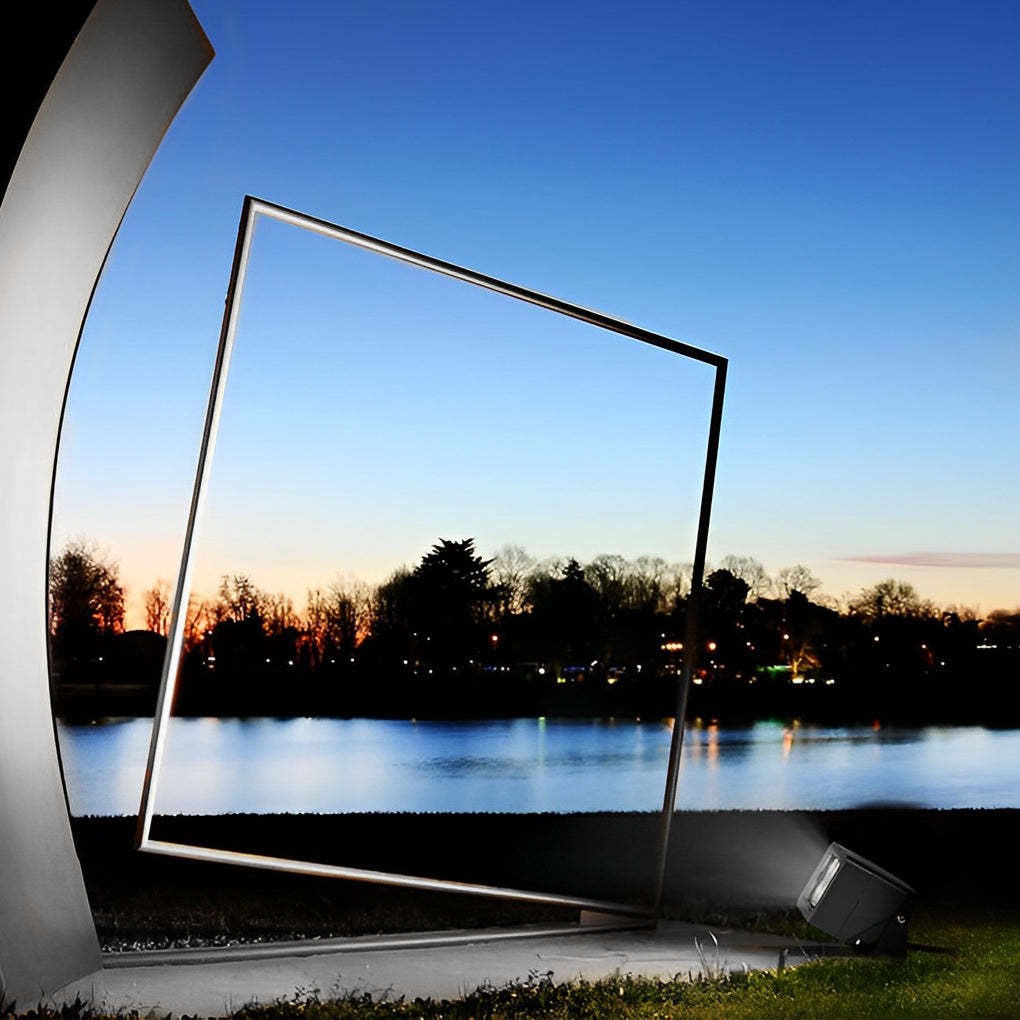 Adjustable Square Colorful Outdoor Wall Spotlight — Blue Light