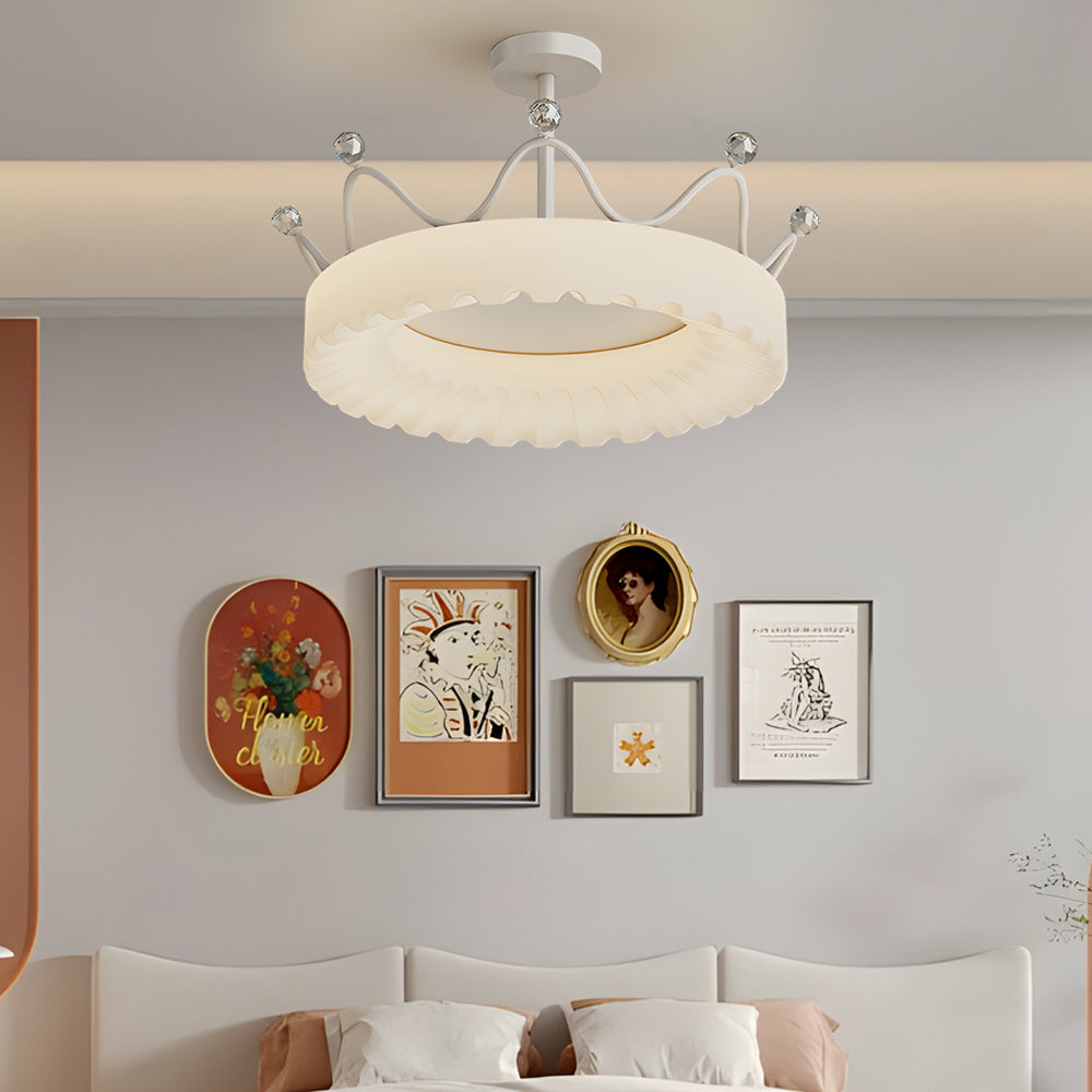Lighom crown synthetic pendant lighting for office — White