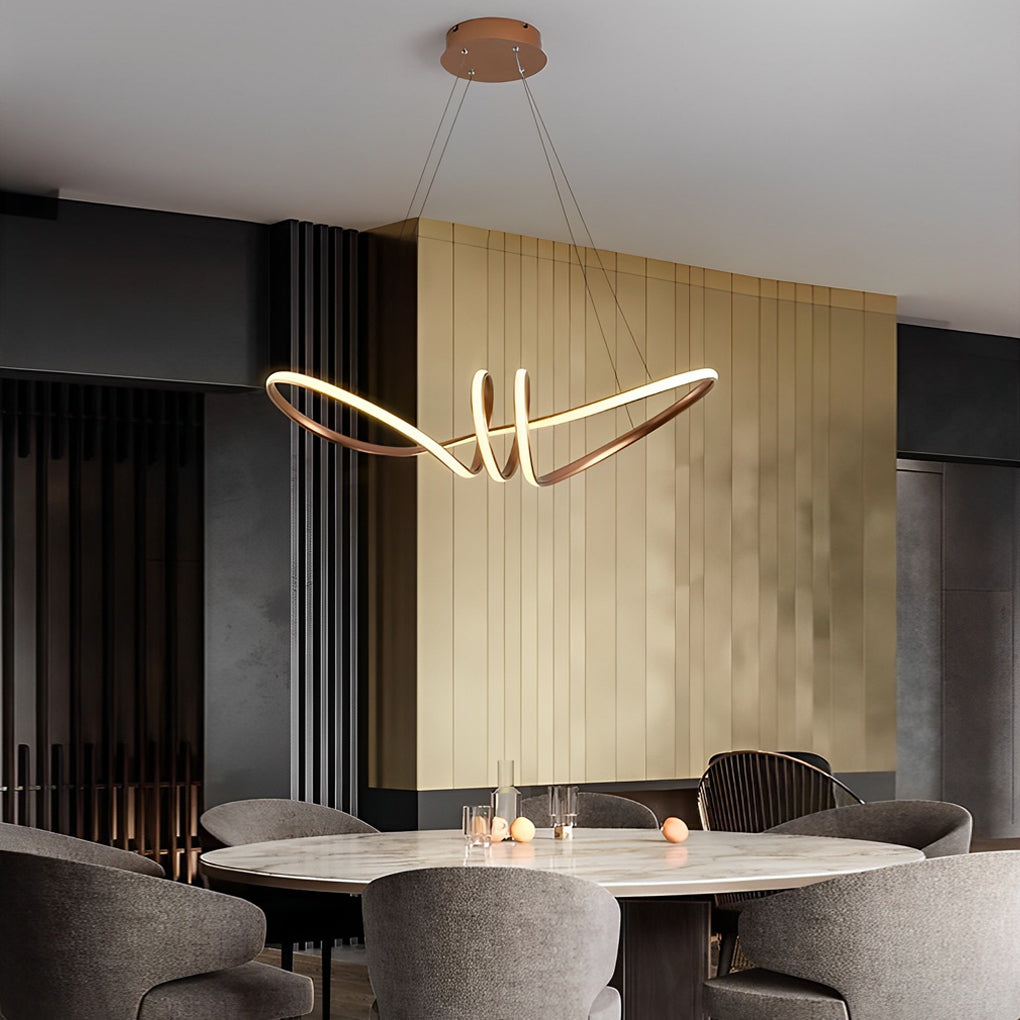 Circle Wave Mid-Century Acrylic Pendant
