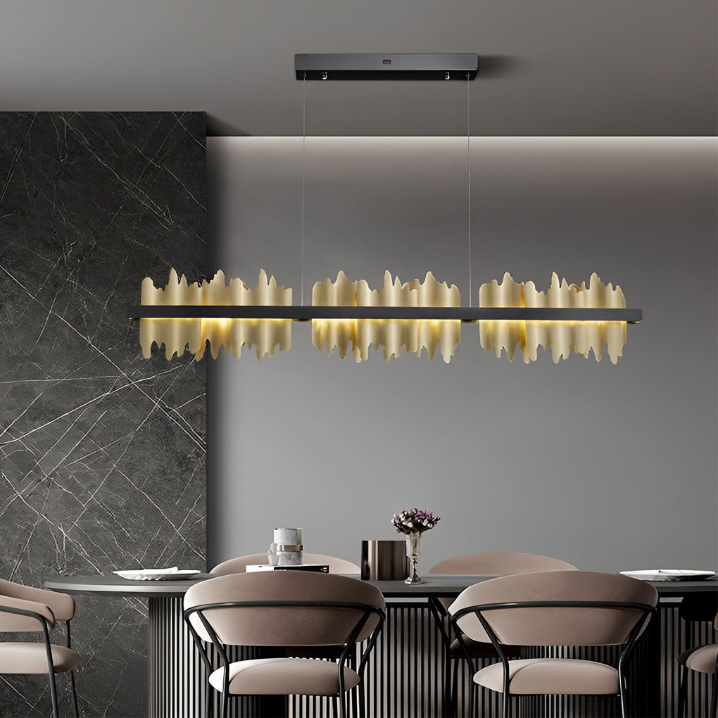 Long Strip Mountain Dimmable LED Postmodern Chandelier