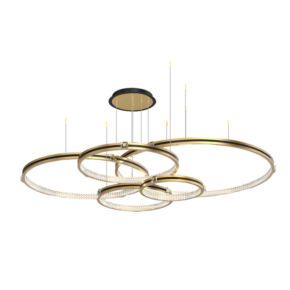 Circular Ring Brushed Gold Modern Ceiling Light