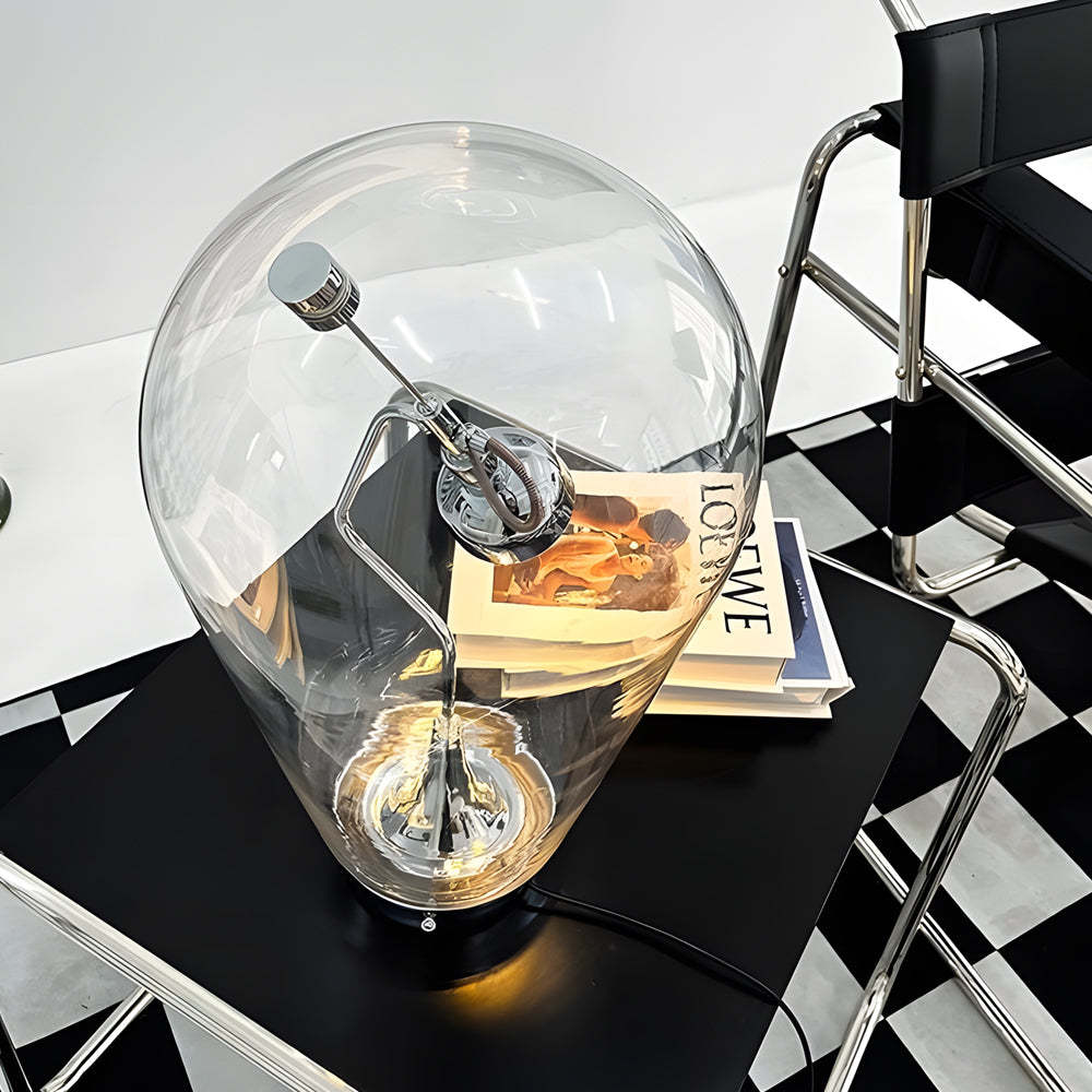 Touch-Dimming Glass Bulb Desk Lamp with Industrial Magnetic Control Design-Lighom