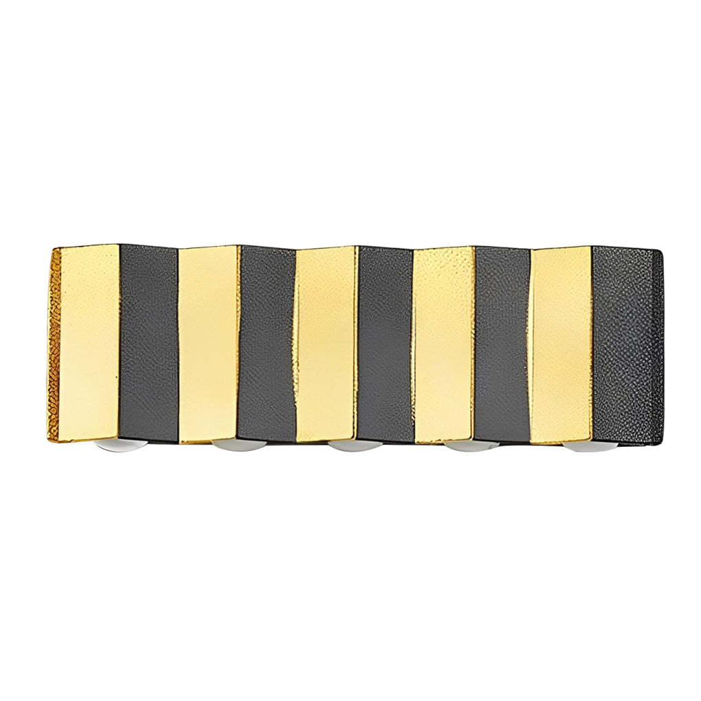 Black & Gold Aluminum LED Outdoor Up Down Wall Light-Lighom