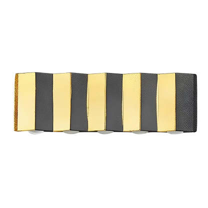 Black & Gold Aluminum LED Outdoor Up Down Wall Light-Lighom