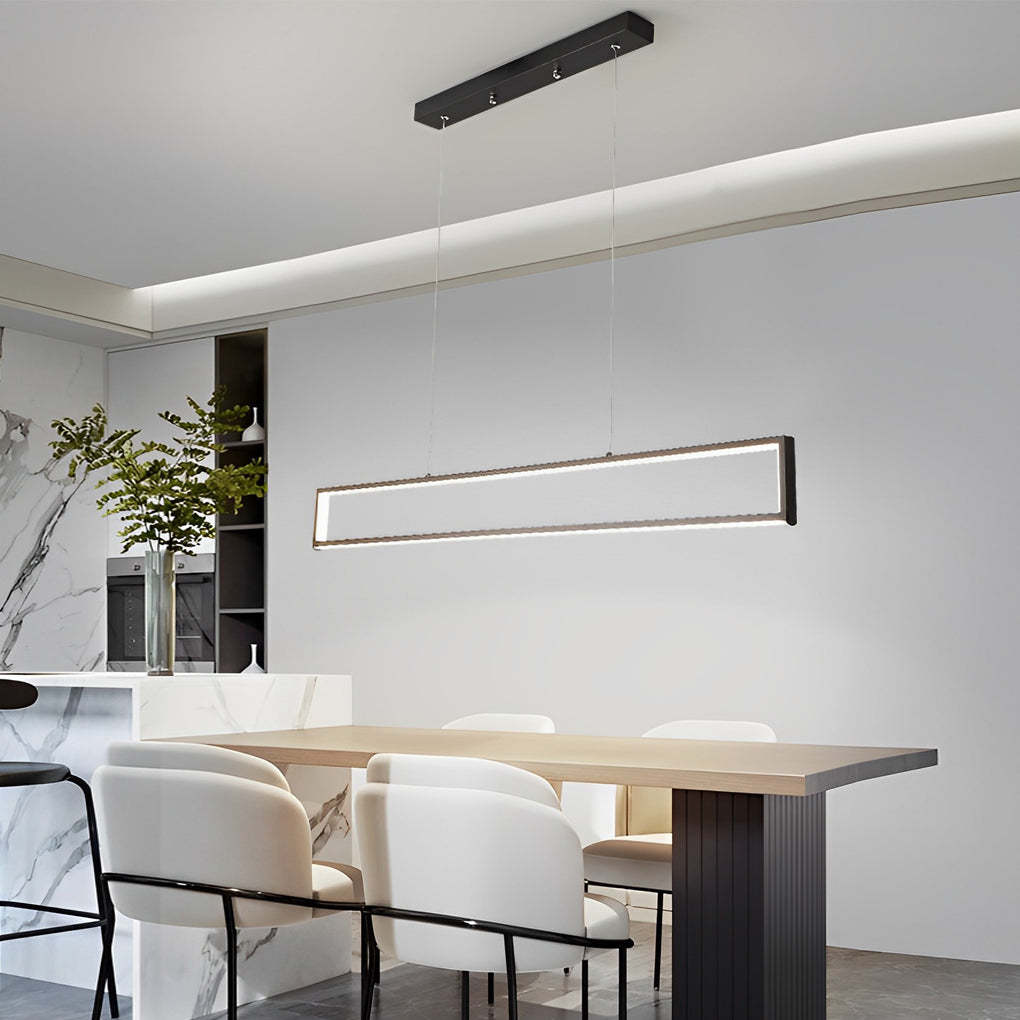 Rectangular Frame LED Modern Hanging Chandelier