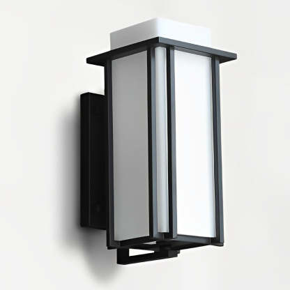 Square Waterproof LED Black Retro Outdoor Wall Lamp Exterior Lights-Lighom