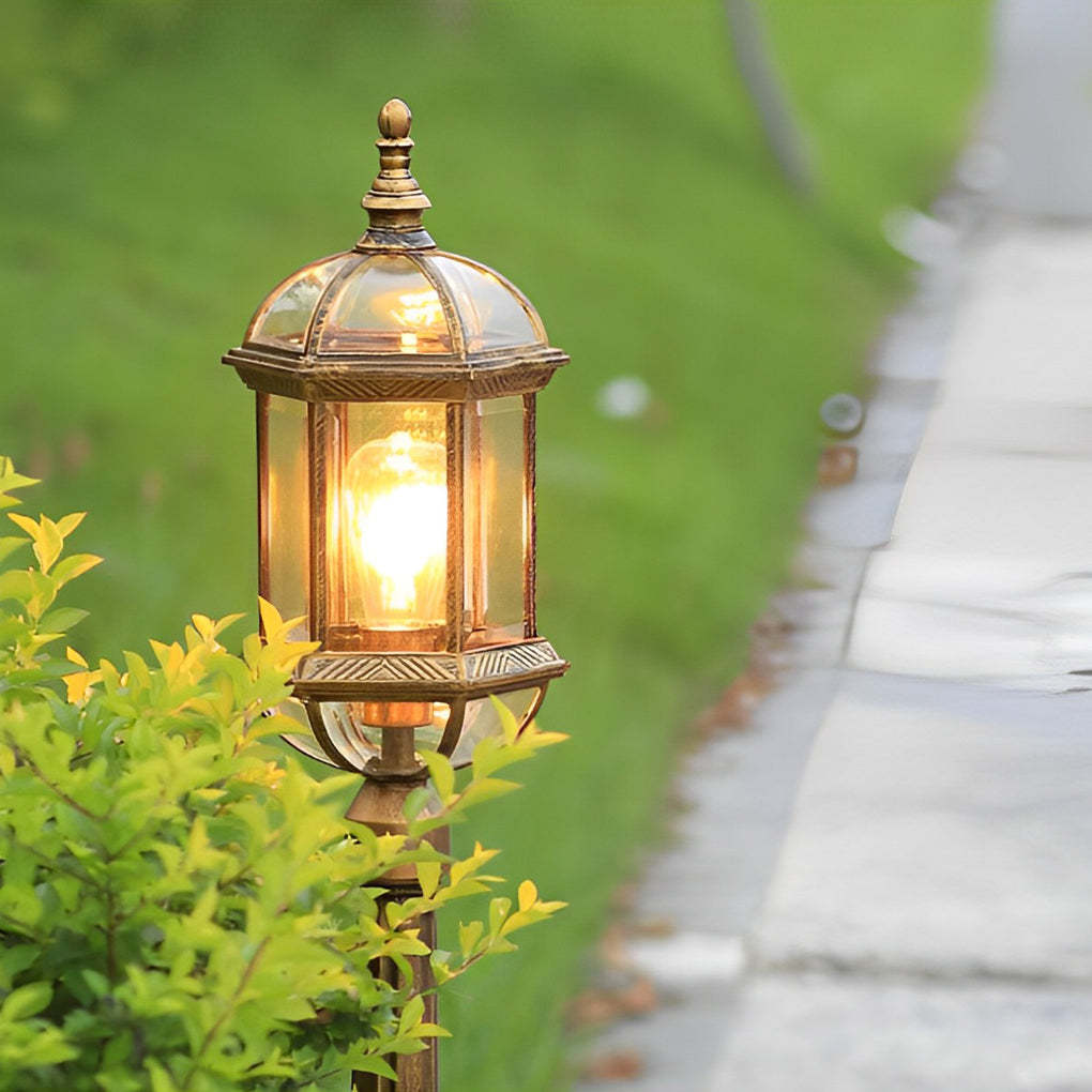 Vintage Golden LED Outdoor Pathway Light Luxury European-style Lawn Lamp-Lighom