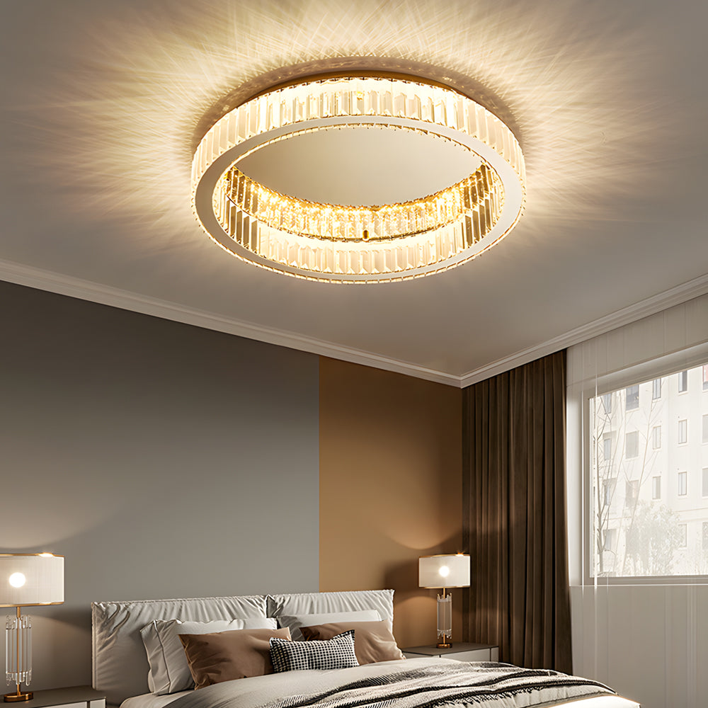 Round Crystal Dimmable LED Post-Modern Ceiling Light