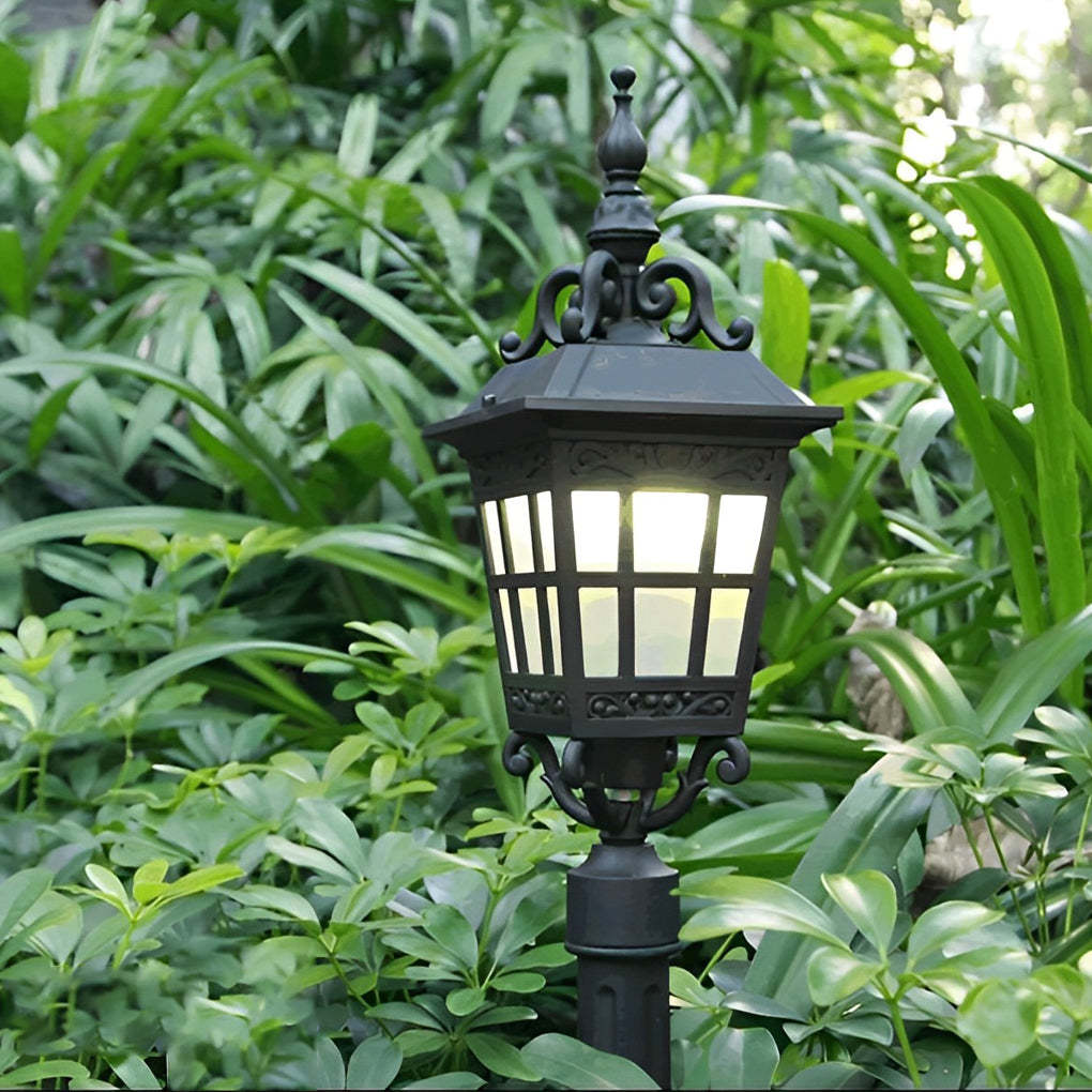 Outdoor Waterproof Aluminum Glass LED European Style Lawn Lamp Pathway Lights-Lighom