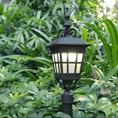 Outdoor Waterproof Aluminum Glass LED European Style Lawn Lamp Pathway Lights-Lighom