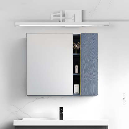 40 in. Matte Swing-Arm Bathroom Vanity Light — White / Warm White