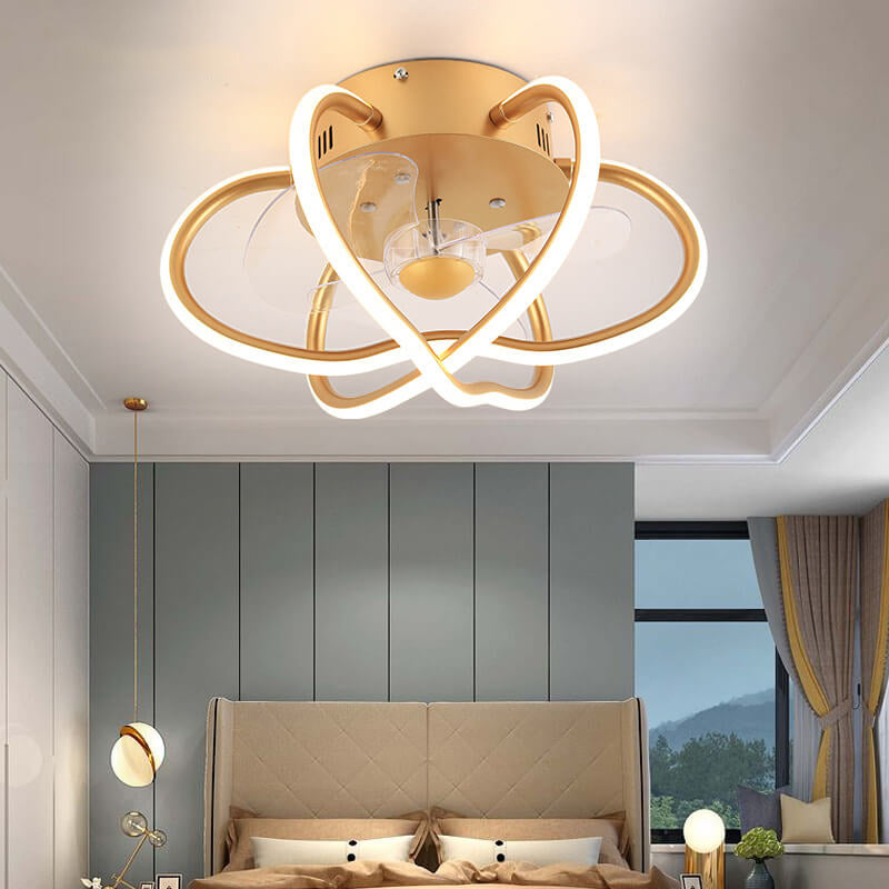 Industrial Nordic Stereo Flush Mount Ceiling Fan