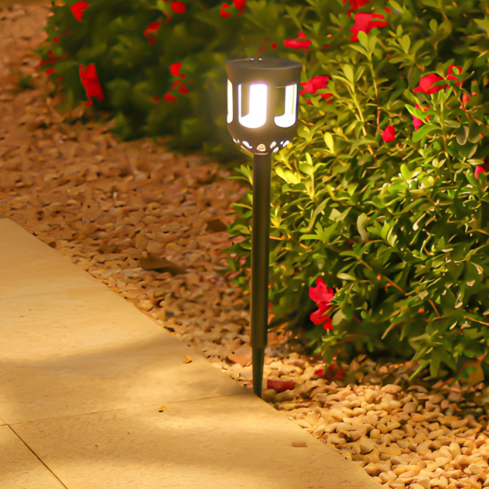 Black Solar LED Path Light 4-Pack