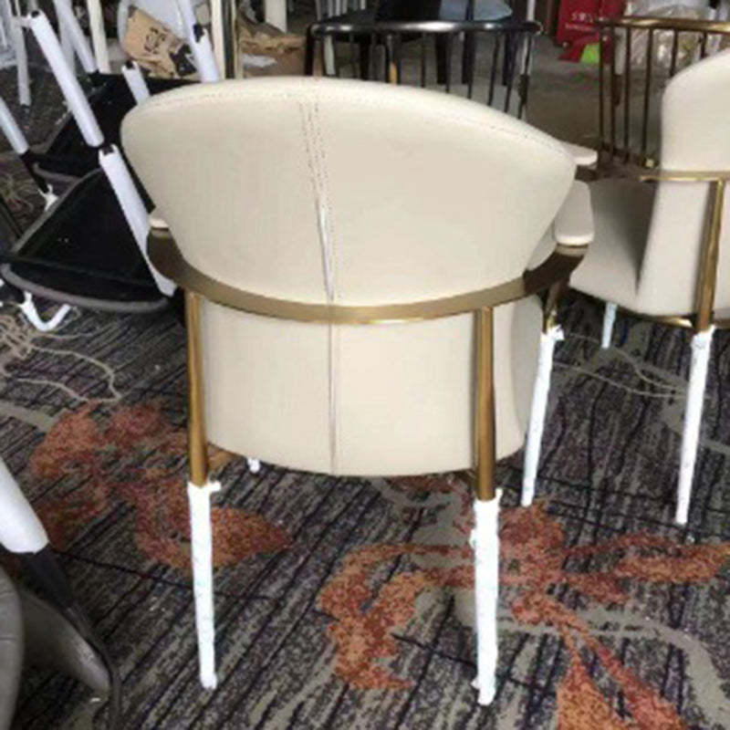 Modern Microfiber Leather Wraparound Dining Chair