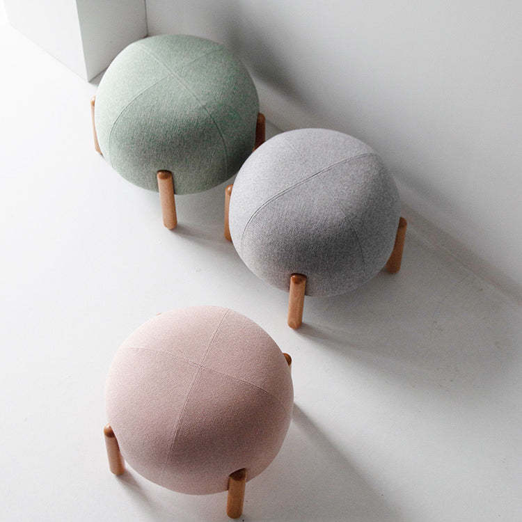 Scandinavian Ladybug Pouf Stool — Red