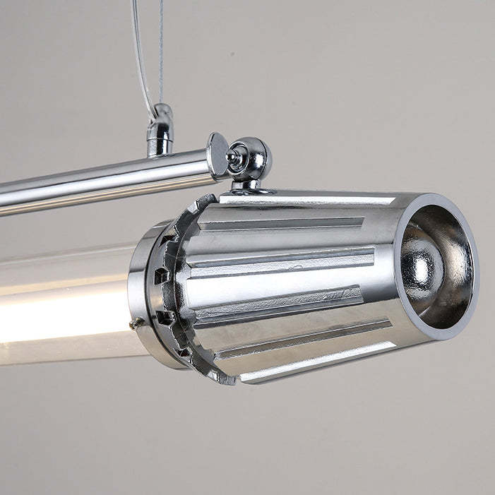 Industrial Aluminum Acrylic LED Island Chandelier