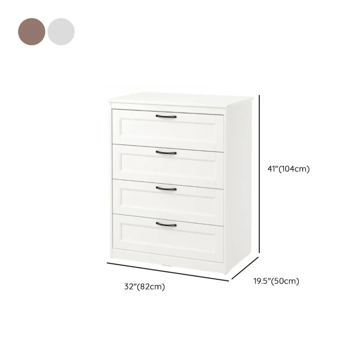 Brown Hardwood Vertical Storage Dresser