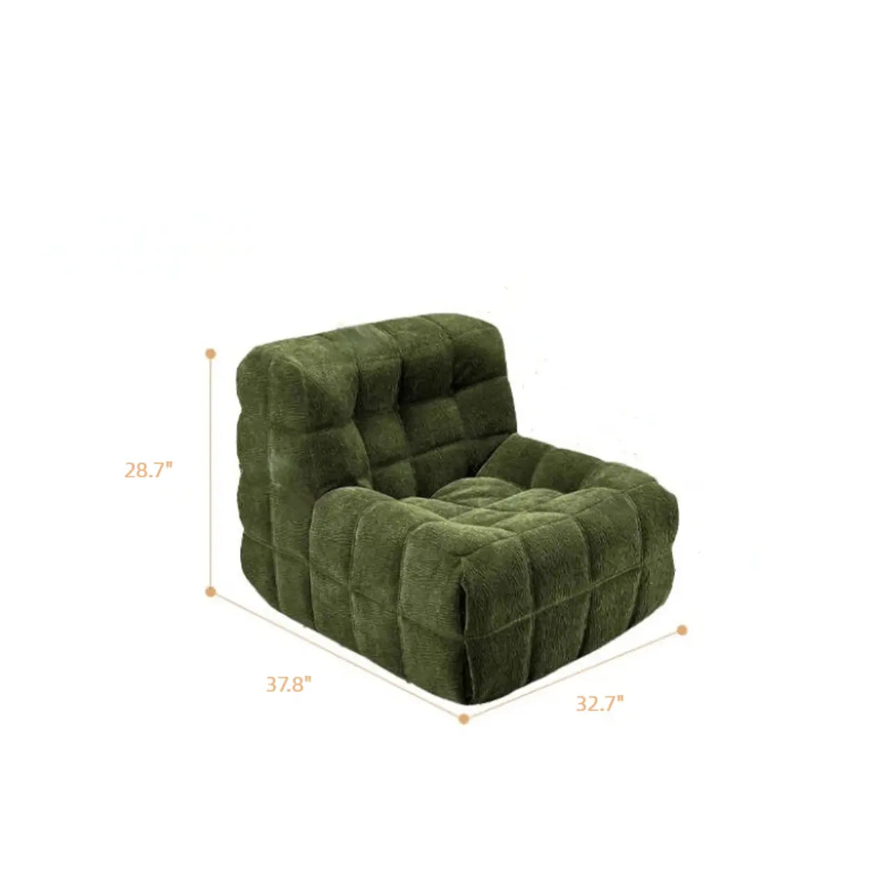 Vintage Compressed Sofa in a Box with Channel Quilting #size