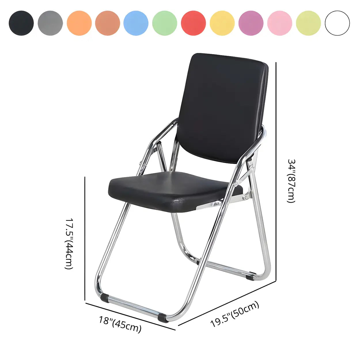 Foldable Metal Dining Side Chair
