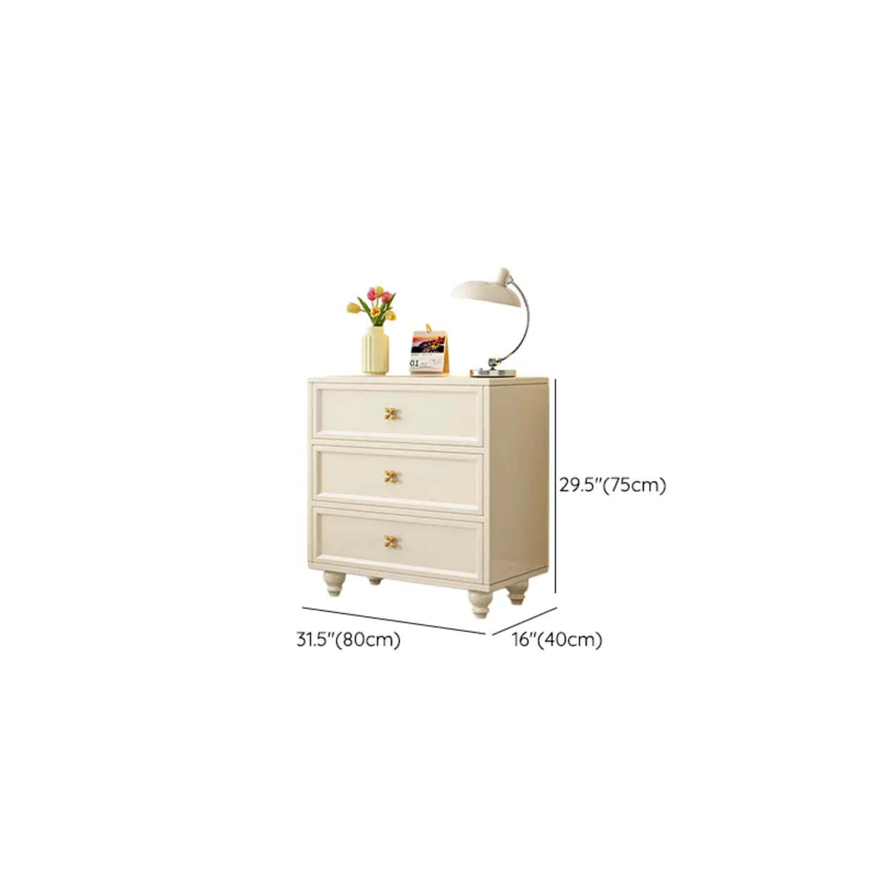Ivory Composite Soft-Close Drawer Dresser