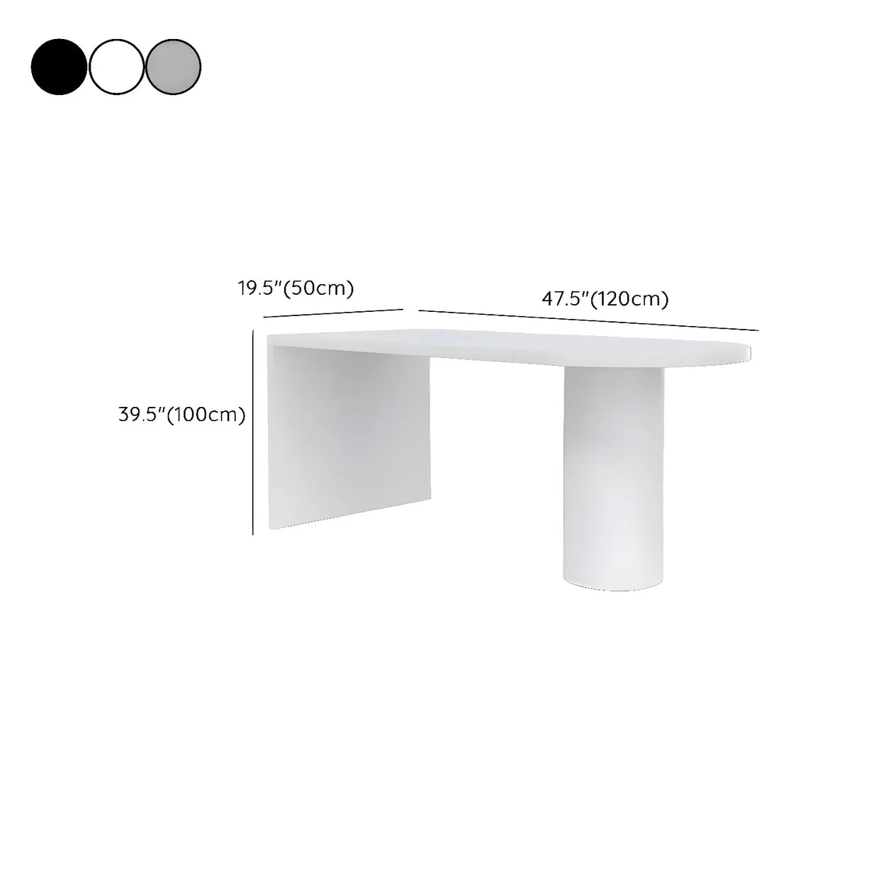 Minimalist White Oval Counter Height Bar Table