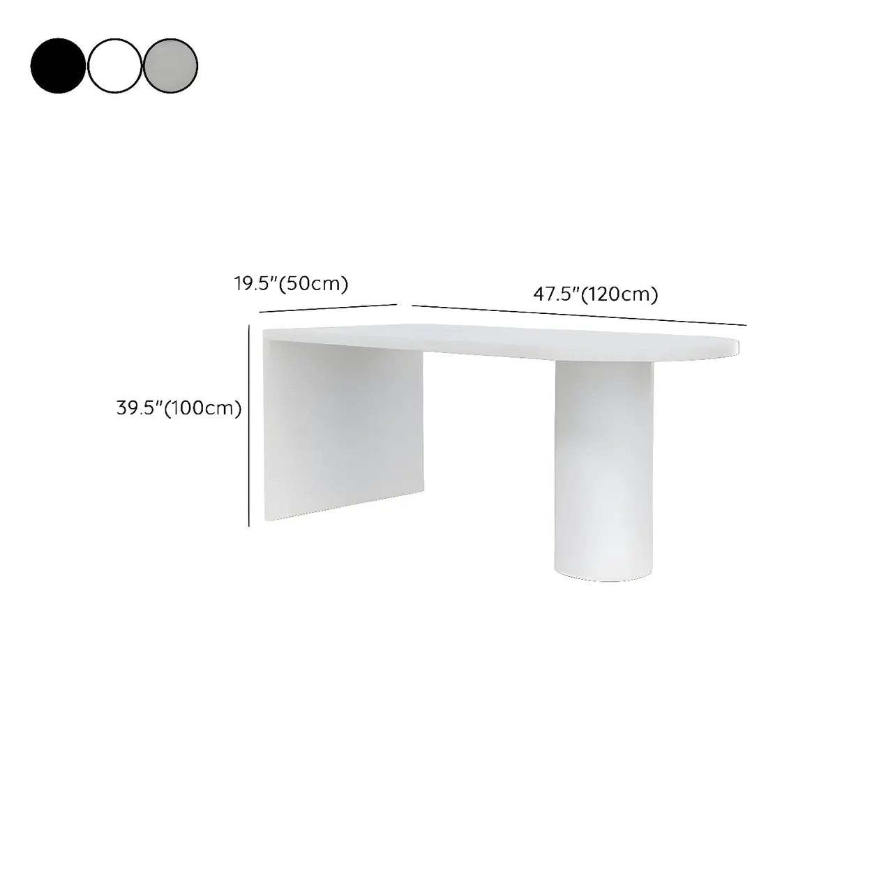 Minimalist White Oval Counter Height Bar Table